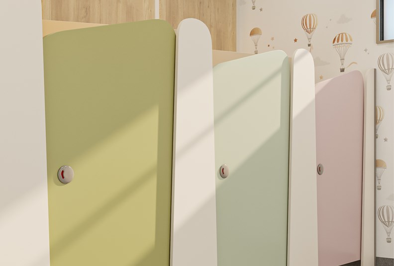 Venesta Washrooms Childrens Toilet Cubicle Lollipop6