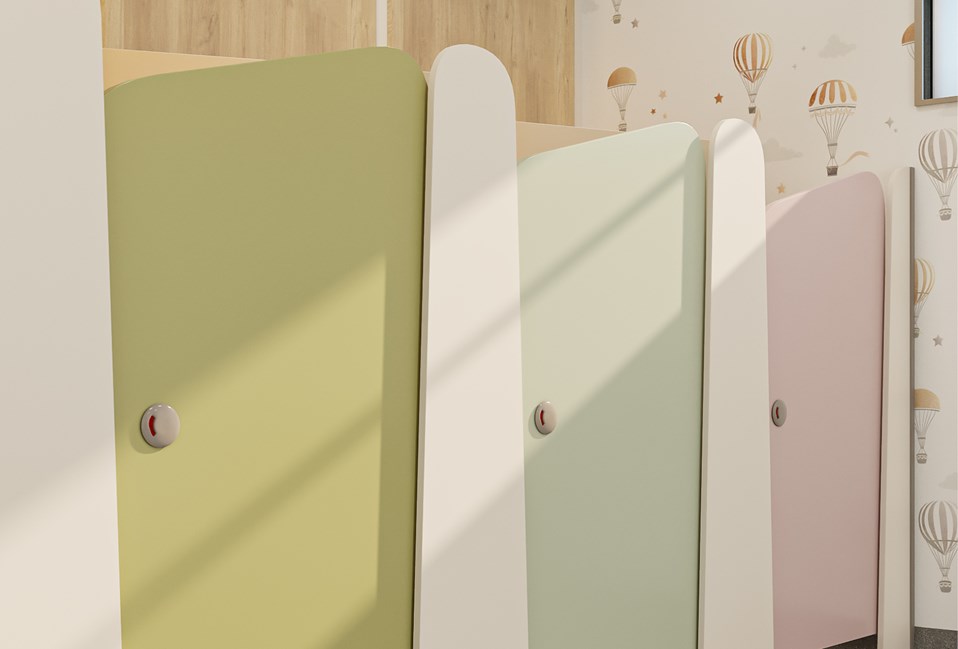 Venesta Washrooms Childrens Toilet Cubicle Lollipop6